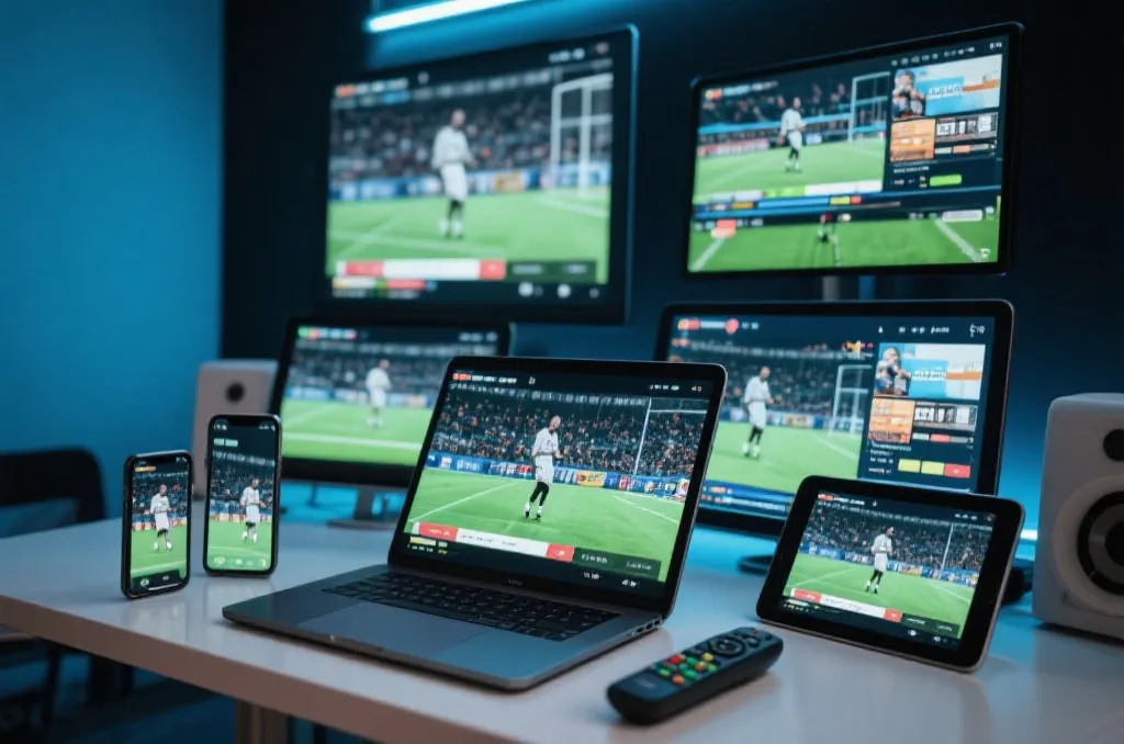 多设备观看世界杯直播的对比场景